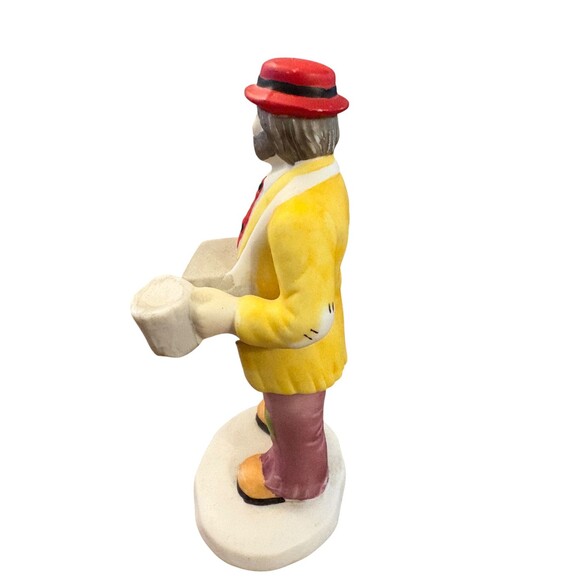 Vintage Emmett Kelly Jr. Flambro Musical Wind-Up Clown Figurine – Street Organ - Picture 5 of 6